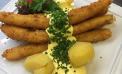 panierter Spargel