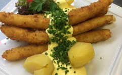 panierter Spargel