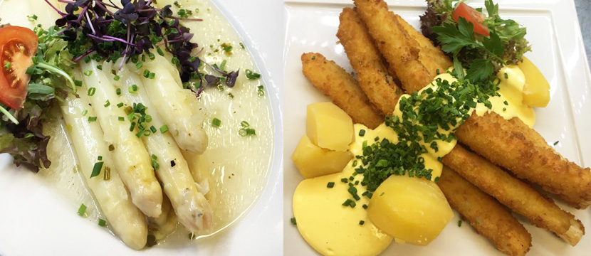 Spargel im Goldenen Schaumlöffel